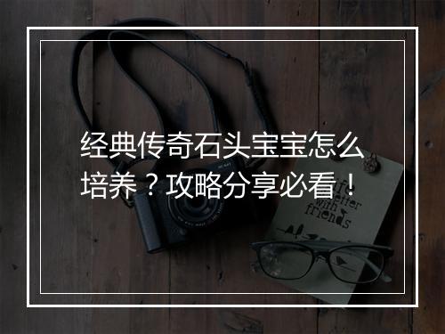 经典传奇石头宝宝怎么培养？攻略分享必看！
