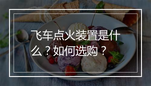 飞车点火装置是什么？如何选购？