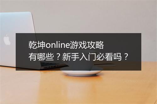乾坤online游戏攻略有哪些？新手入门必看吗？