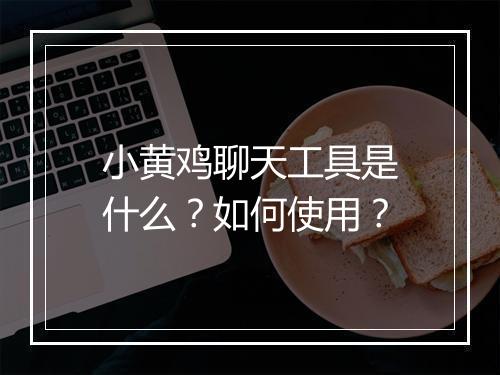 小黄鸡聊天工具是什么？如何使用？