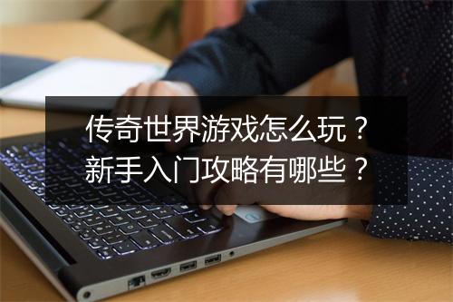 传奇世界游戏怎么玩？新手入门攻略有哪些？