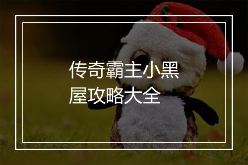 传奇霸主小黑屋攻略大全