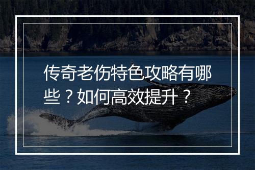 传奇老伤特色攻略有哪些？如何高效提升？