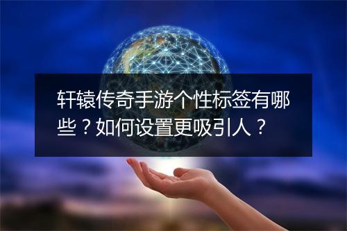 轩辕传奇手游个性标签有哪些？如何设置更吸引人？