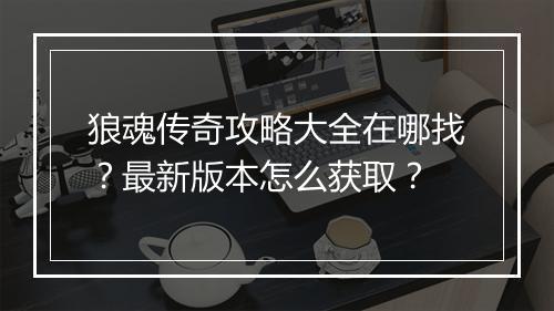 狼魂传奇攻略大全在哪找？最新版本怎么获取？
