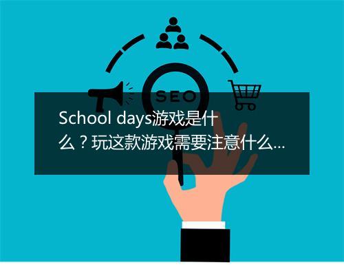 School days游戏是什么？玩这款游戏需要注意什么？