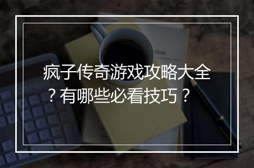 疯子传奇游戏攻略大全？有哪些必看技巧？