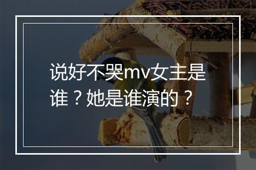 说好不哭mv女主是谁？她是谁演的？