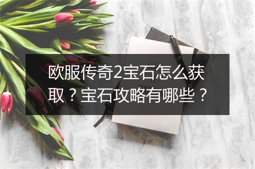 欧服传奇2宝石怎么获取？宝石攻略有哪些？