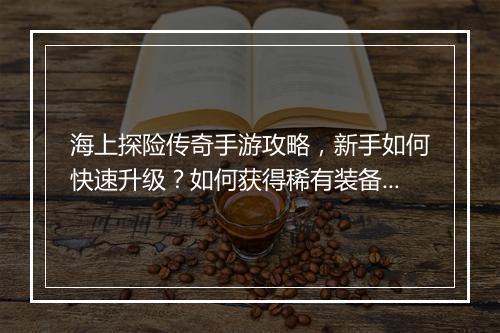 海上探险传奇手游攻略，新手如何快速升级？如何获得稀有装备？