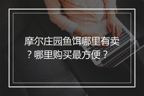 摩尔庄园鱼饵哪里有卖？哪里购买最方便？