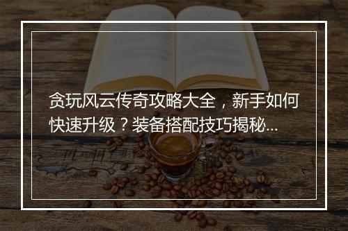 贪玩风云传奇攻略大全，新手如何快速升级？装备搭配技巧揭秘？