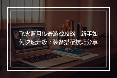 飞火蓝月传奇游戏攻略，新手如何快速升级？装备搭配技巧分享