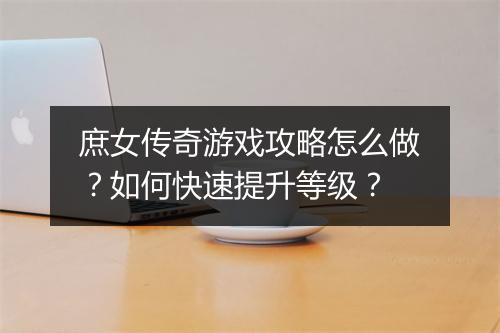 庶女传奇游戏攻略怎么做？如何快速提升等级？