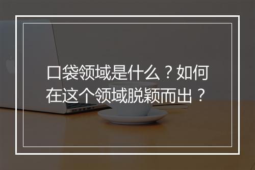 口袋领域是什么？如何在这个领域脱颖而出？