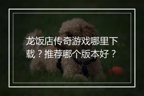 龙饭店传奇游戏哪里下载？推荐哪个版本好？