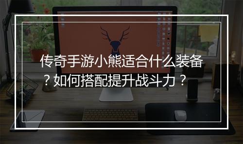 传奇手游小熊适合什么装备？如何搭配提升战斗力？