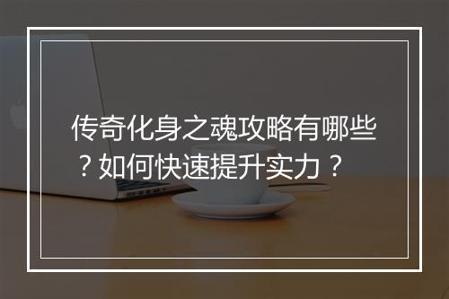 传奇化身之魂攻略有哪些？如何快速提升实力？