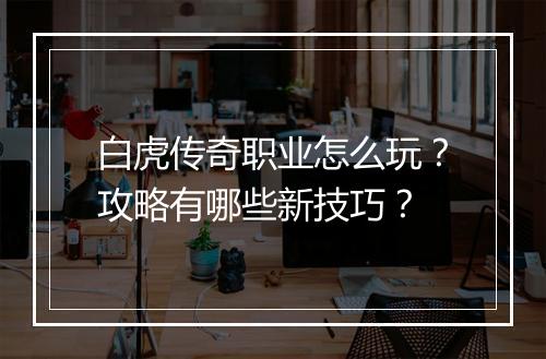 白虎传奇职业怎么玩？攻略有哪些新技巧？