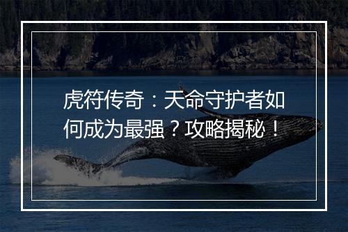 虎符传奇：天命守护者如何成为最强？攻略揭秘！