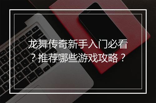 龙舞传奇新手入门必看？推荐哪些游戏攻略？