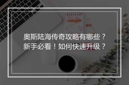 奥斯陆海传奇攻略有哪些？新手必看！如何快速升级？