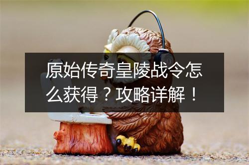 原始传奇皇陵战令怎么获得？攻略详解！