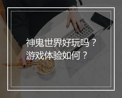 神鬼世界好玩吗？游戏体验如何？