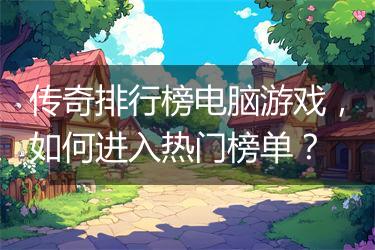 传奇排行榜电脑游戏，如何进入热门榜单？