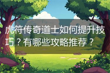 虎符传奇道士如何提升技巧？有哪些攻略推荐？