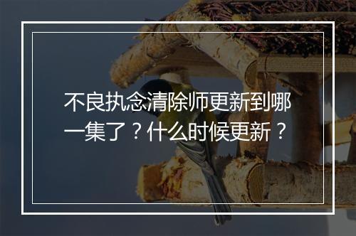 不良执念清除师更新到哪一集了？什么时候更新？