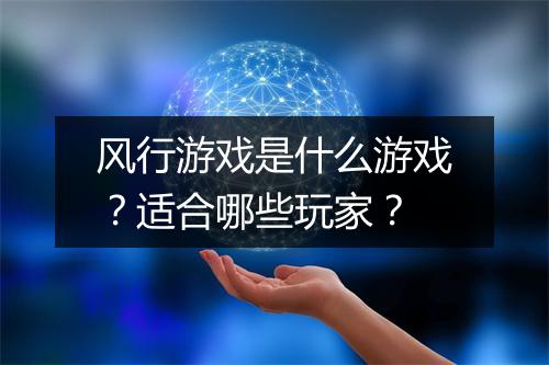 风行游戏是什么游戏？适合哪些玩家？