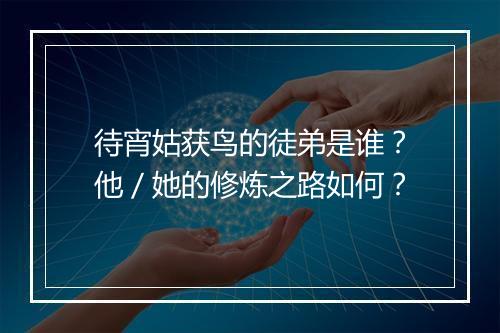 待宵姑获鸟的徒弟是谁？他／她的修炼之路如何？
