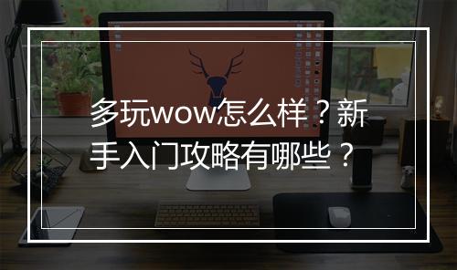 多玩wow怎么样？新手入门攻略有哪些？