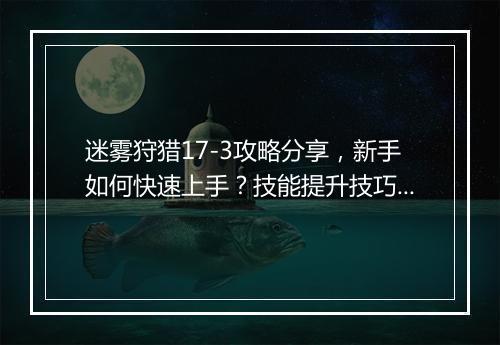迷雾狩猎17-3攻略分享，新手如何快速上手？技能提升技巧揭秘！