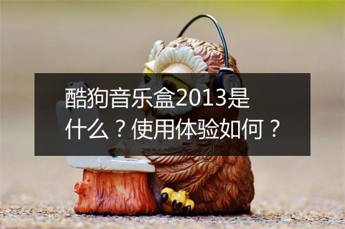 酷狗音乐盒2013是什么？使用体验如何？