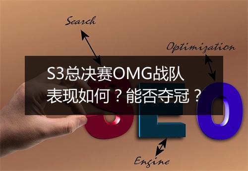 S3总决赛OMG战队表现如何？能否夺冠？