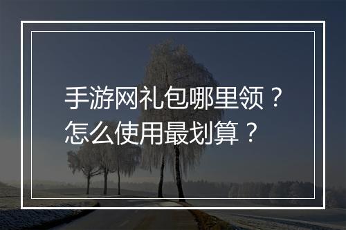 手游网礼包哪里领？怎么使用最划算？