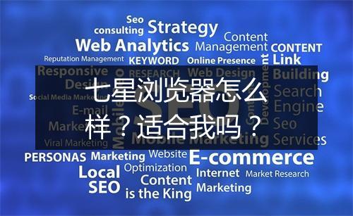 七星浏览器怎么样？适合我吗？