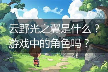 云野光之翼是什么？游戏中的角色吗？