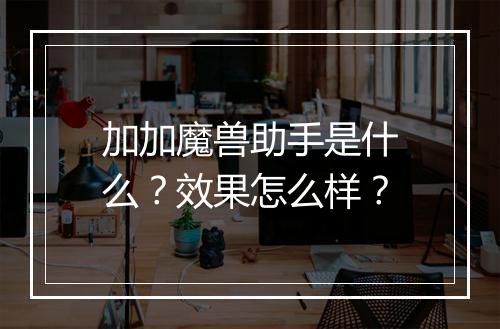 加加魔兽助手是什么？效果怎么样？