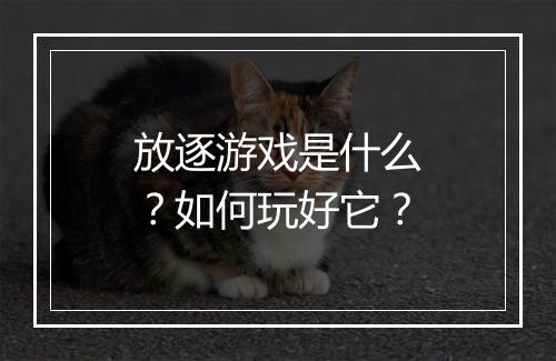 放逐游戏是什么？如何玩好它？