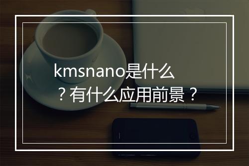 kmsnano是什么？有什么应用前景？