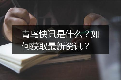 青鸟快讯是什么？如何获取最新资讯？