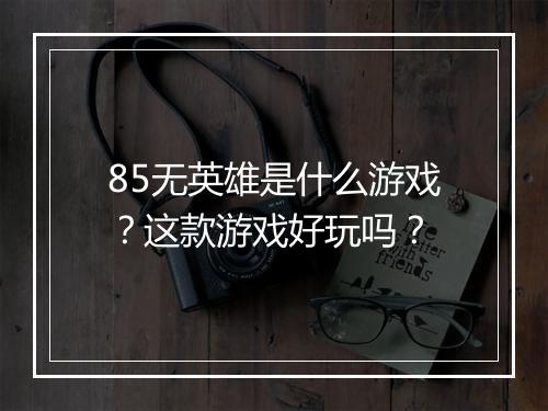 85无英雄是什么游戏？这款游戏好玩吗？