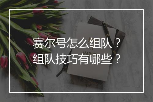 赛尔号怎么组队？组队技巧有哪些？