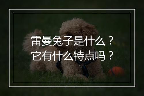 雷曼兔子是什么？它有什么特点吗？