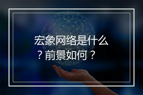 宏象网络是什么？前景如何？