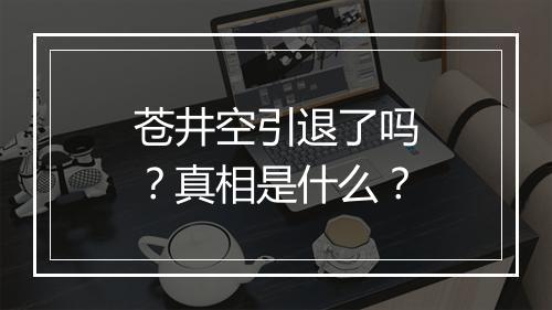 苍井空引退了吗？真相是什么？