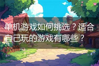 单机游戏如何挑选？适合自己玩的游戏有哪些？